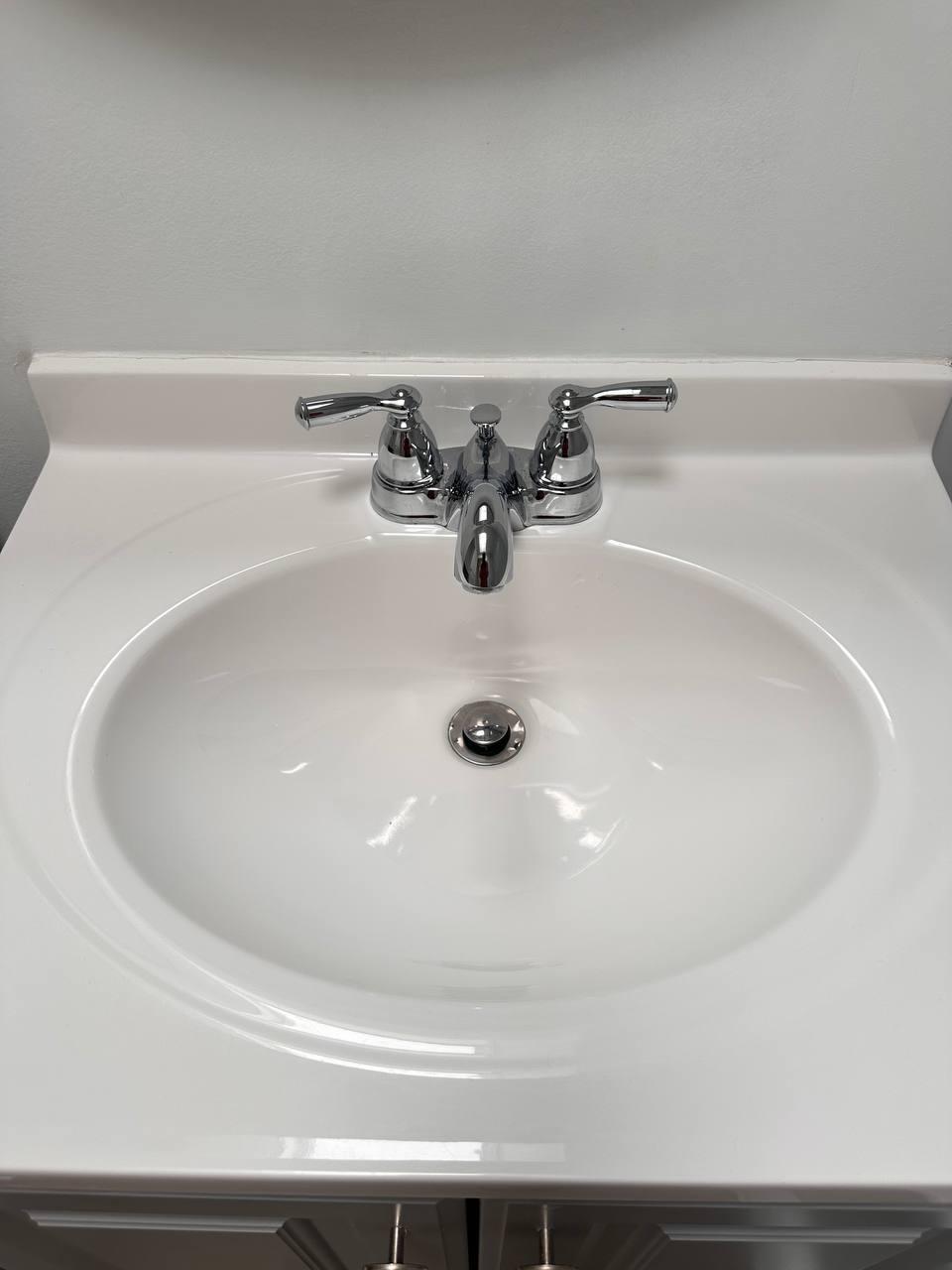 Porcelain sink polish — after cleaning