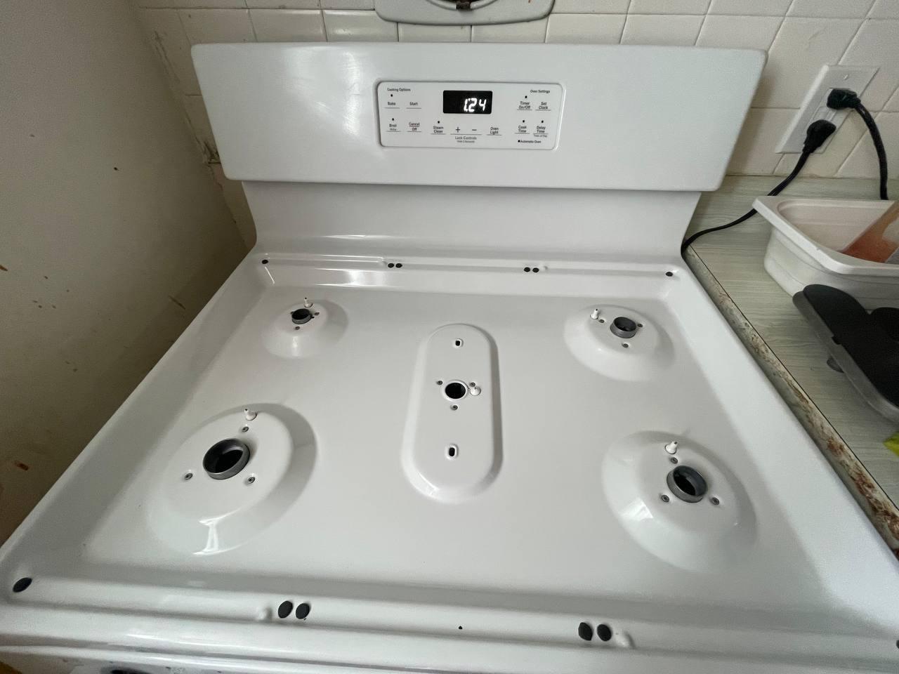 Stovetop degrease — after cleaning